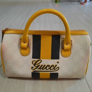Gucci Joy Boston Bag - White and Yellow - Small